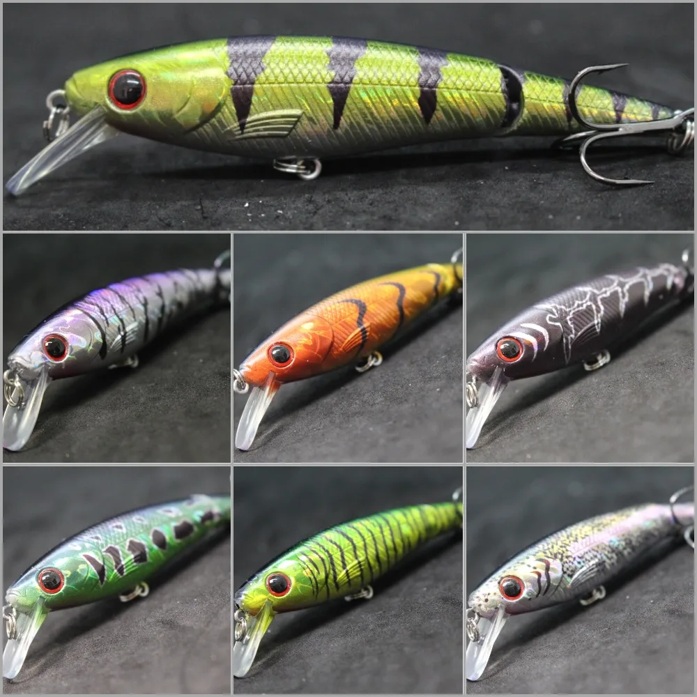 WLure Jerkbait Articulado S652 – 10 cm flotante con ojos 3D