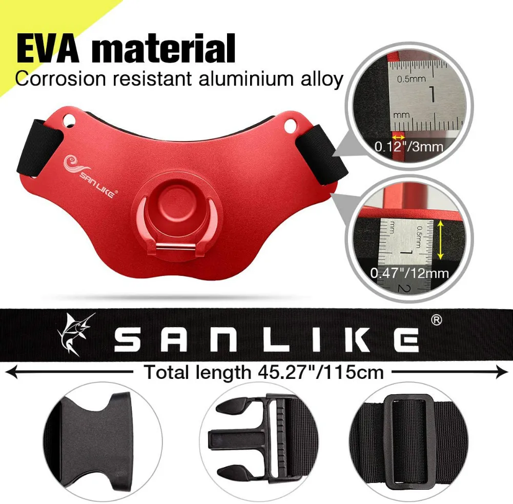 Cinturón Ajustable SANLIKE de Aluminio para Pesca en Agua Salada - imagen 2