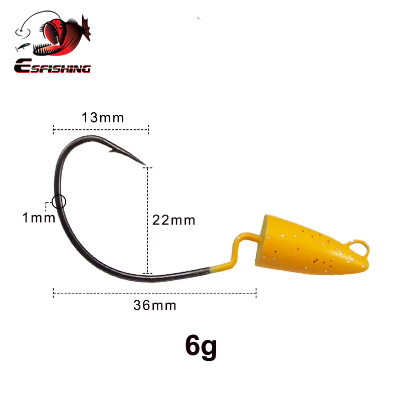 Anzuelo Compensado ESFISHING Acero Alta Resistencia para Vinilo - imagen 3