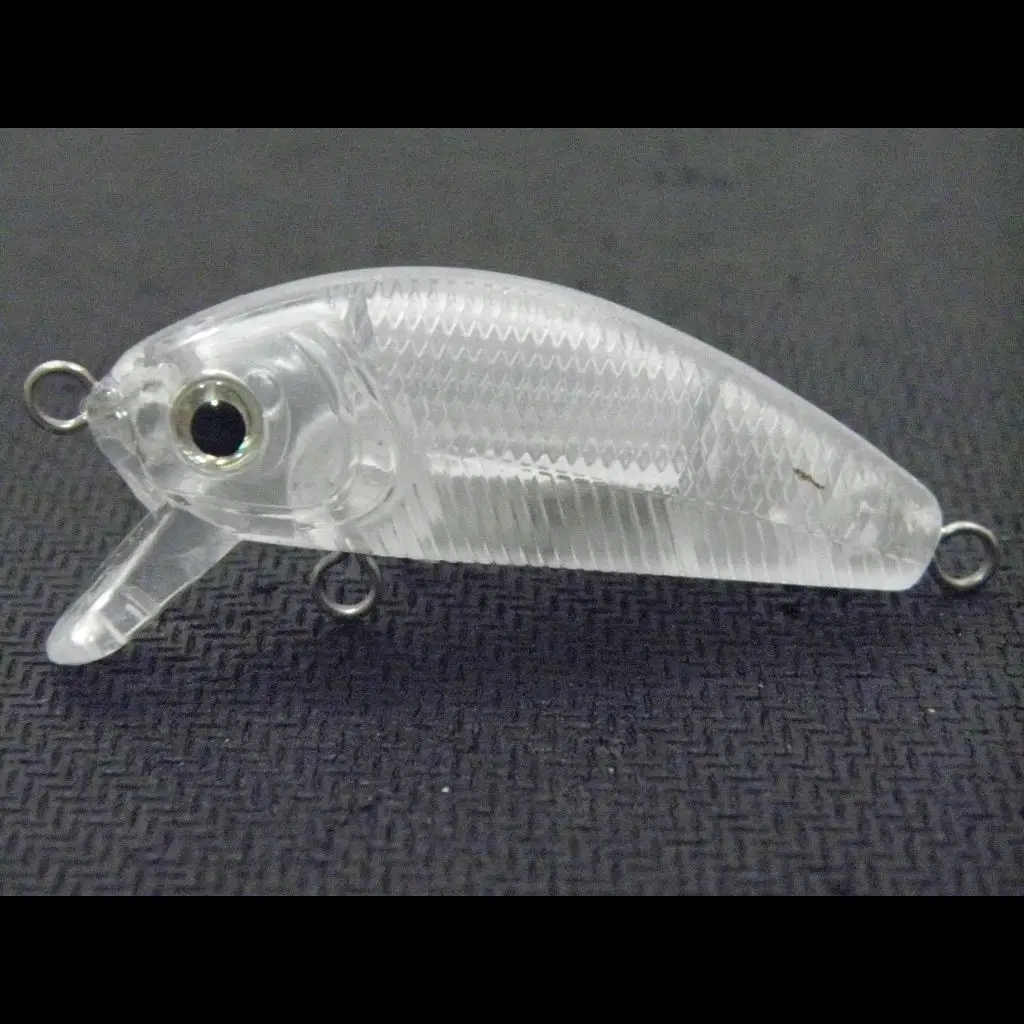 Señuelo Crankbait transparente wLure sin pintar, ligero, plástico - imagen 4