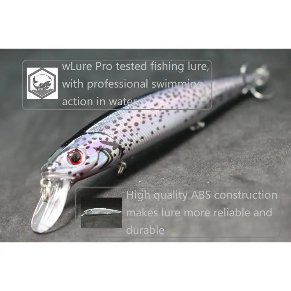 Jerkbait Minnow WLure – 14cm con transferencia de peso para agua dulce y mar - imagen 4