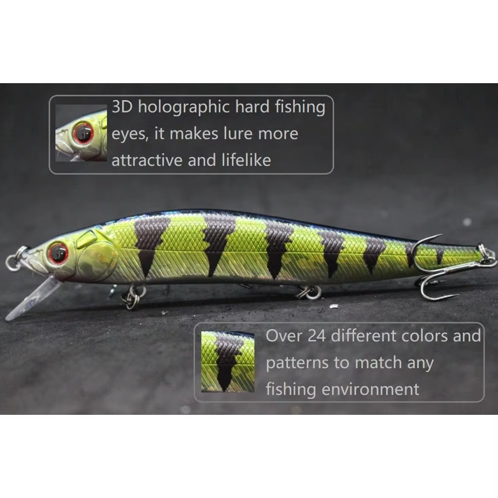 WLure M262 Señuelo Jerkbait flotante para black bass y lucio - imagen 2