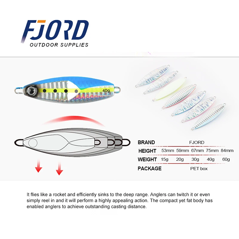 Fjord Jig Head Metal - Señuelo para lubina y trucha - imagen 4