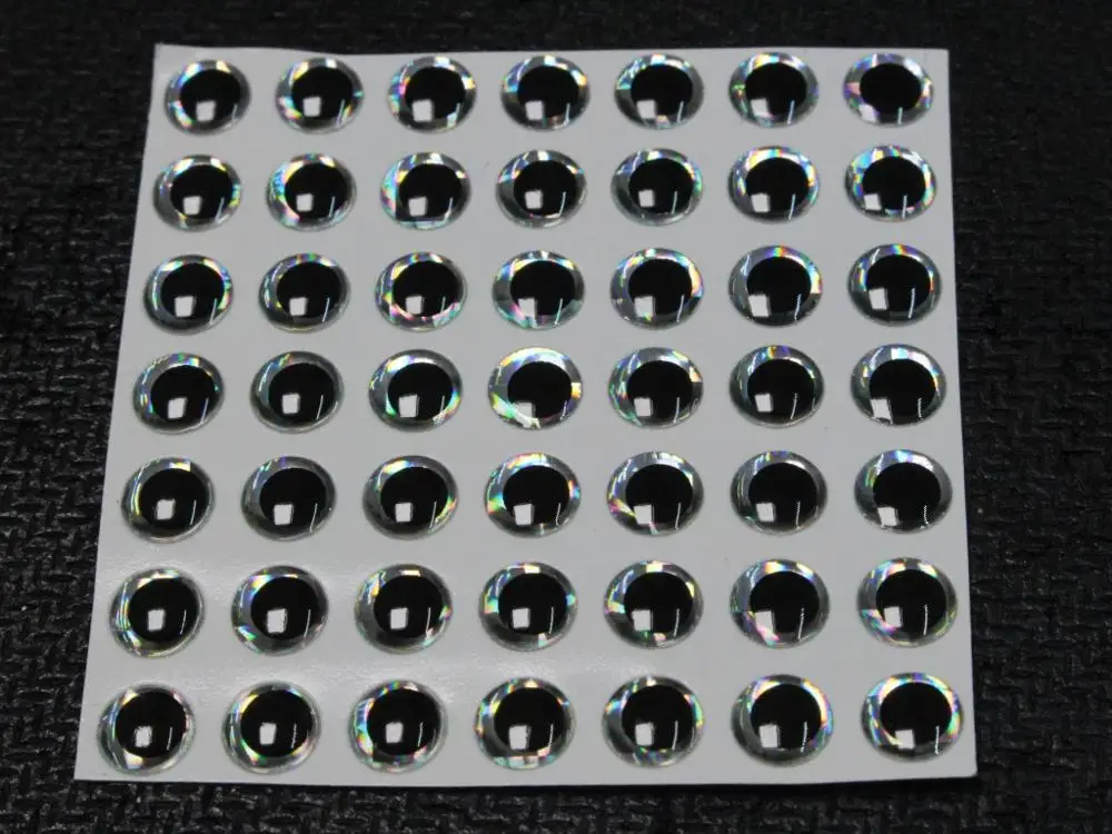 Ojos 3D WLure duros para señuelos – Plata y negro