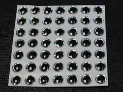 Ojos 3D WLure duros para señuelos – Plata y negro