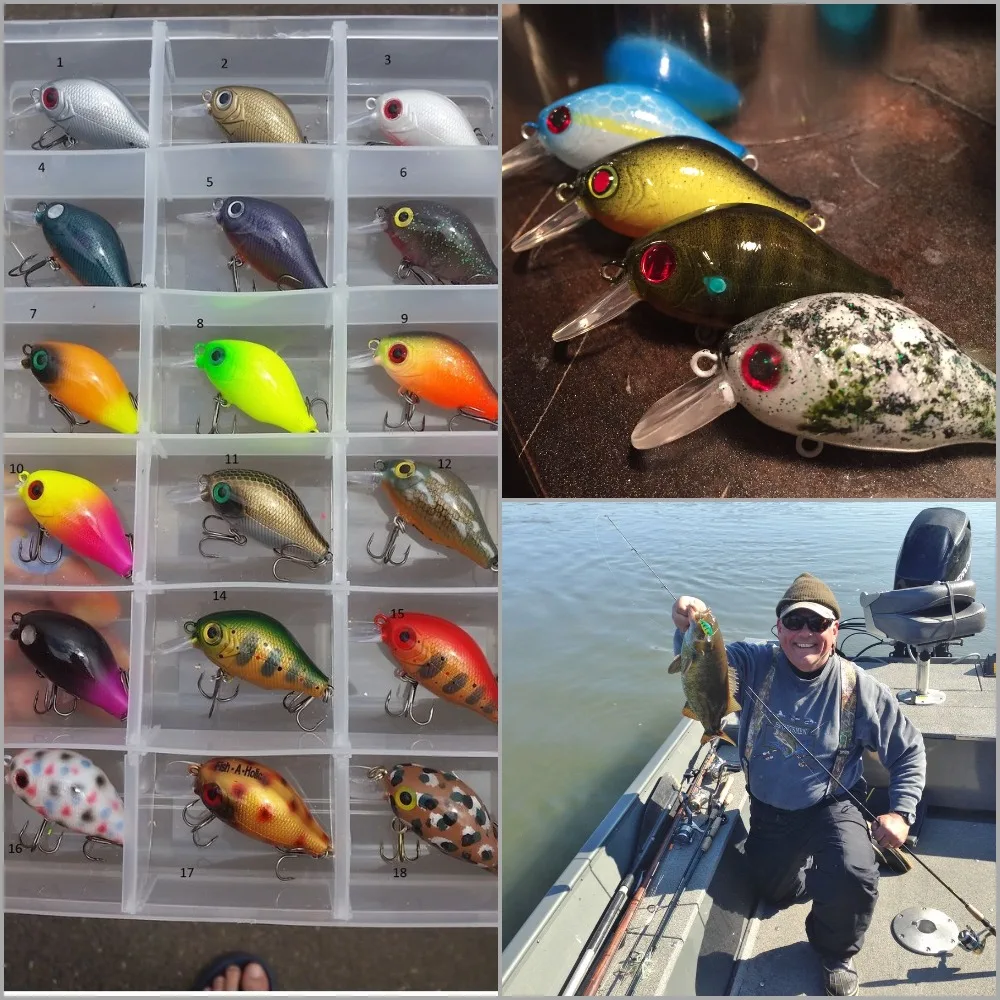 Acción de nado del crankbait en el agua