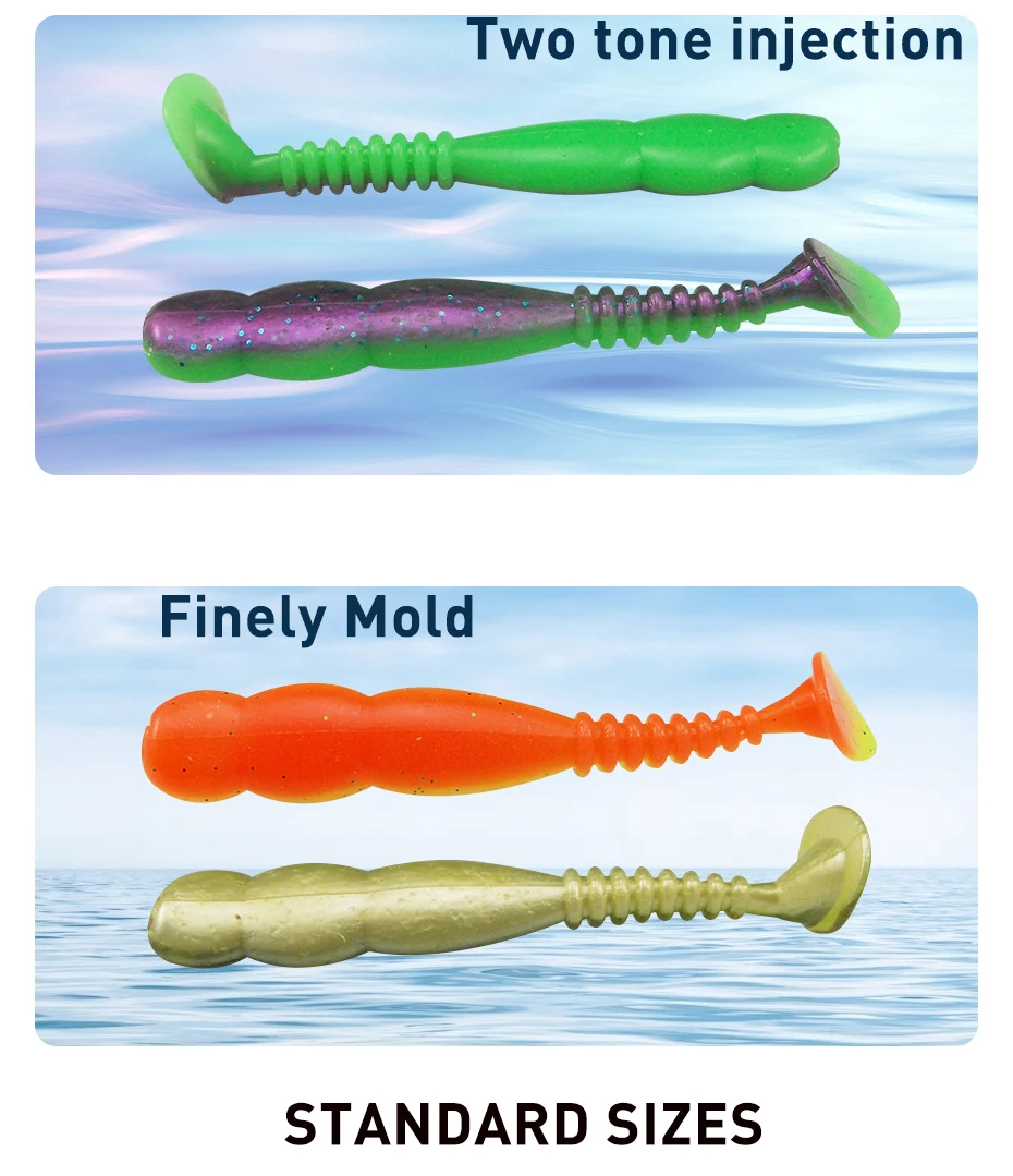 Aplicación práctica del señuelo en el agua mostrando su acción vibratoria