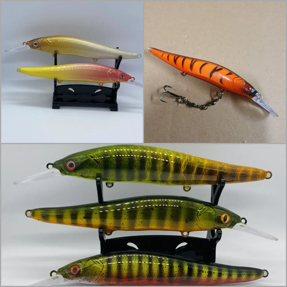 Jerkbait de buceo profundo wLure con sistema de transferencia de peso