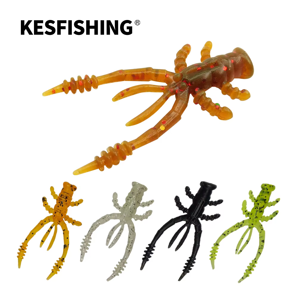 KESFISHING Cangrejo blando 45mm 0,8 g – Señuelo de hielo para lubina - imagen 2