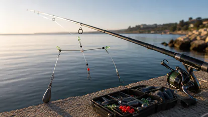 Aplicacion real de excitadores separadores para cañas de pesca en un entorno cotidiano con enfoque didactico y natural.