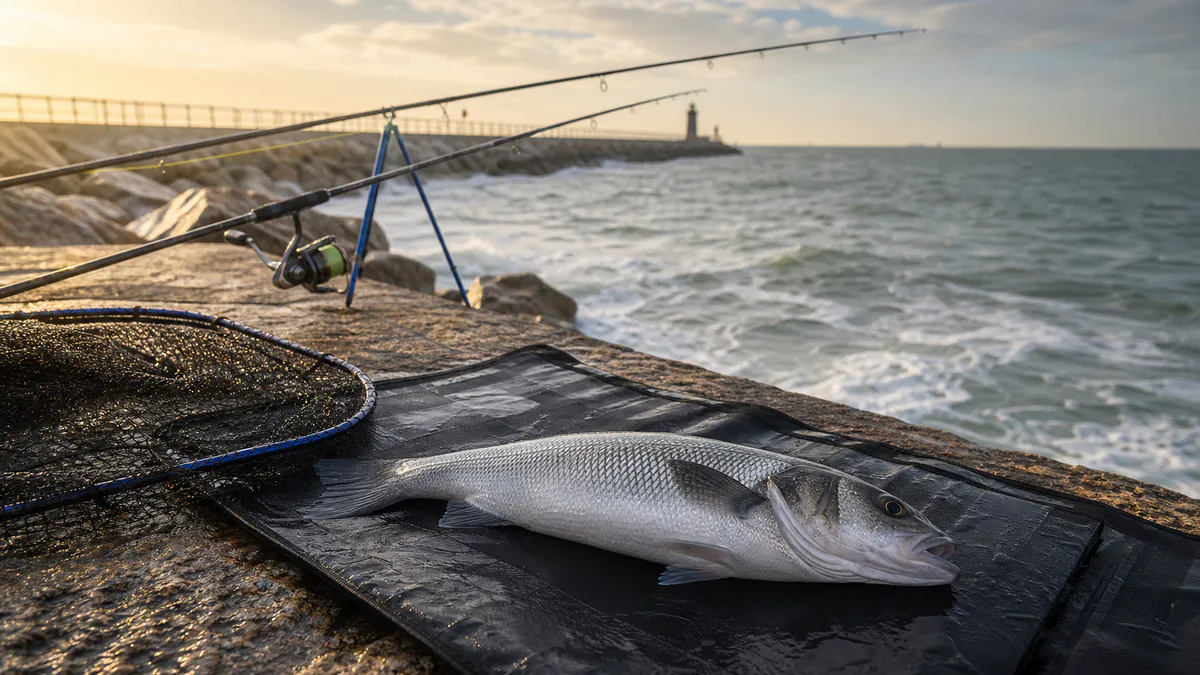 Pesca a la baila: 23 kilos en el espigón de un joven en Huelva
