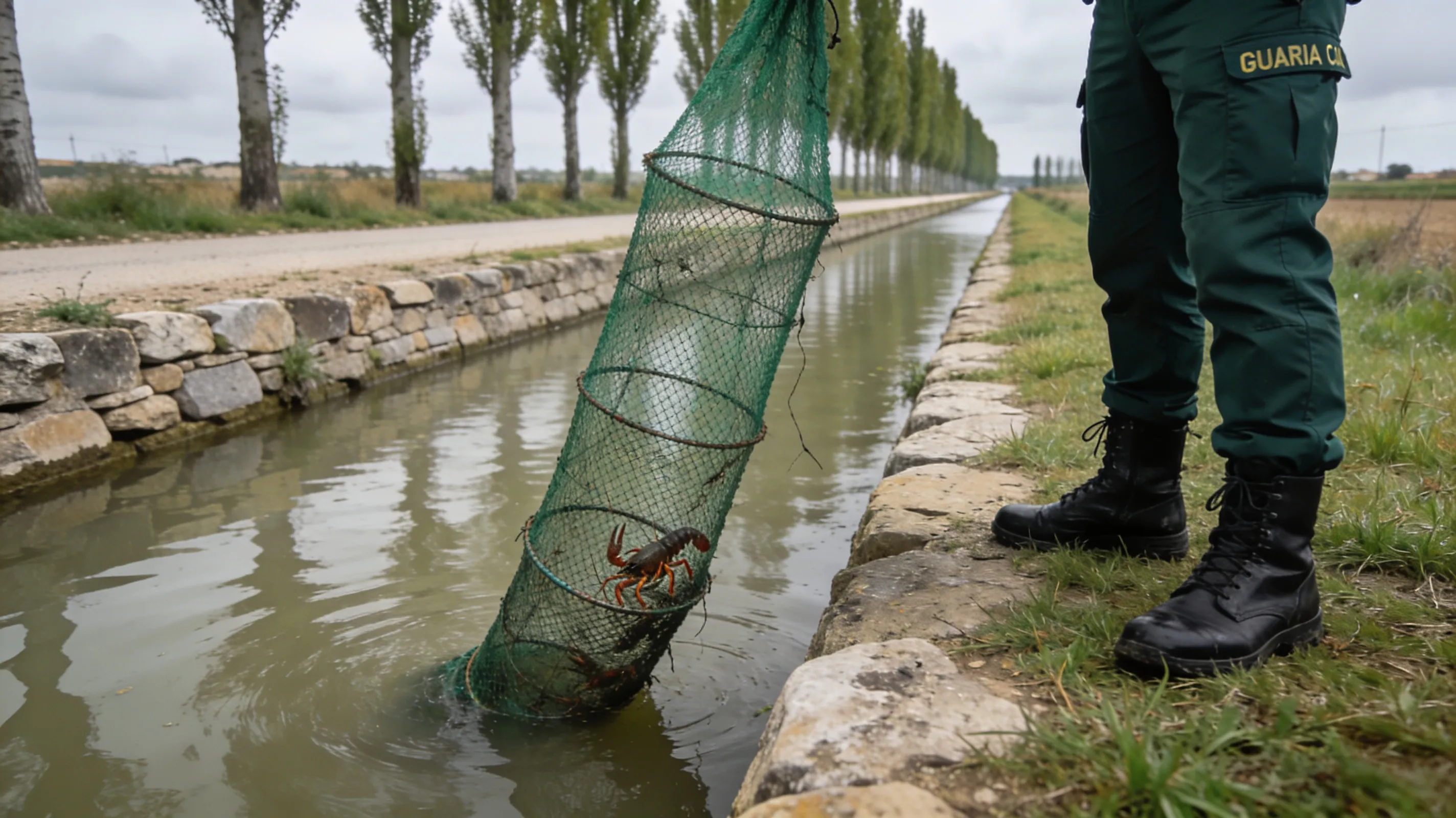 Seprona Sorprende en Valladolid a un Hombre por la Caza de Cangrejos Usando un Método Ilegal